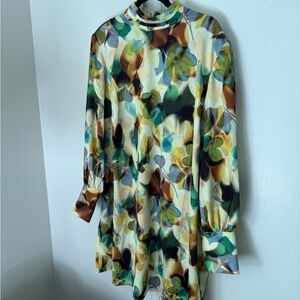 ELOQUII Women's Plus Size Bishop
Sleeve Mini Dress